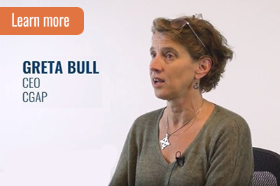 Greta Bull, CGAP CEO, speaks about open APIs and financial inclusion