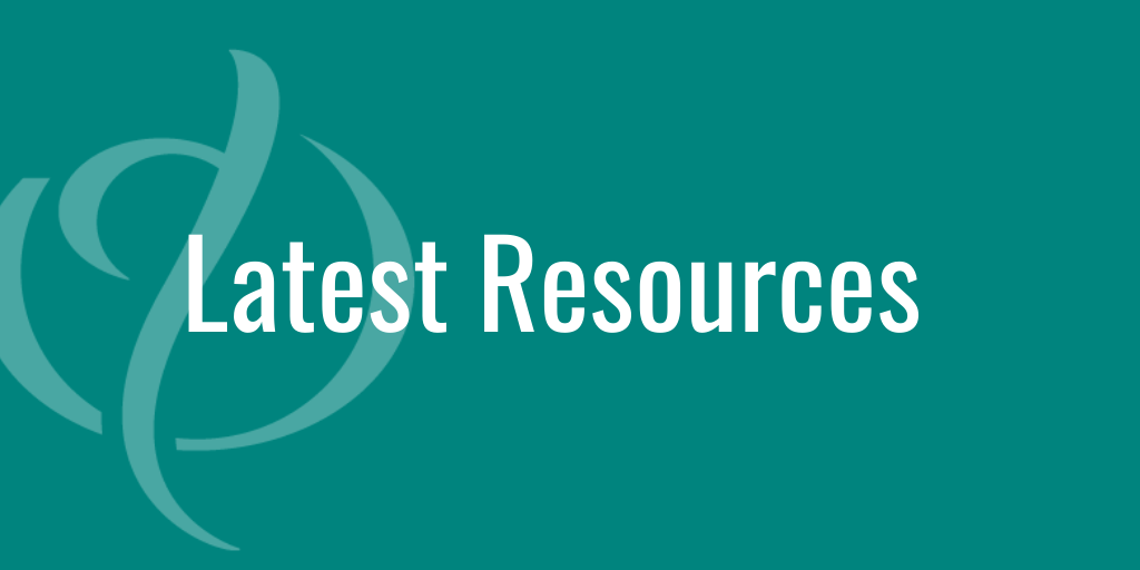 Postcard that says 'Latest Resources'