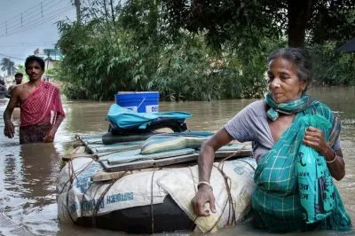 Rural population facing the consequences of a flood