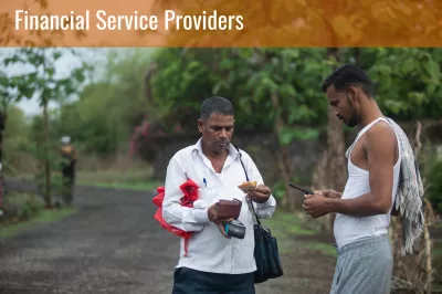 Transaction between a cash-in / cash-out rural agent and a local worker 