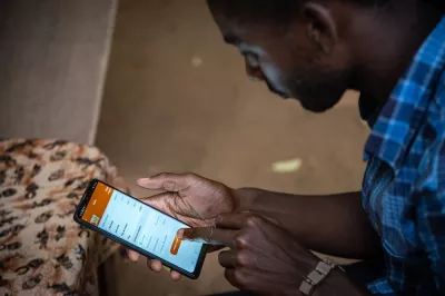Mobile phone user in Mali