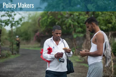 Transaction between a cash-in / cash-out rural agent and a local worker 