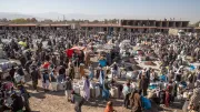 A crowded market in Afghanistan 